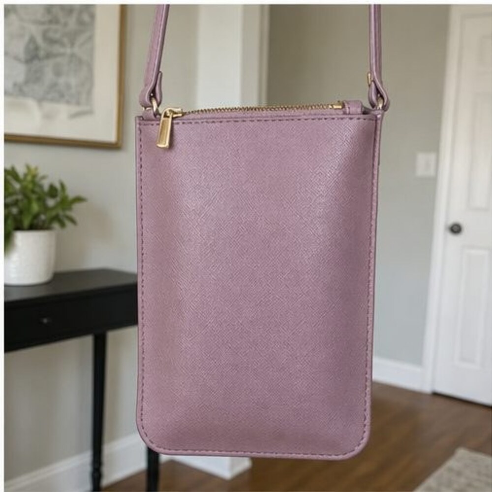 Burgundy Saffiano Crossbody Bag